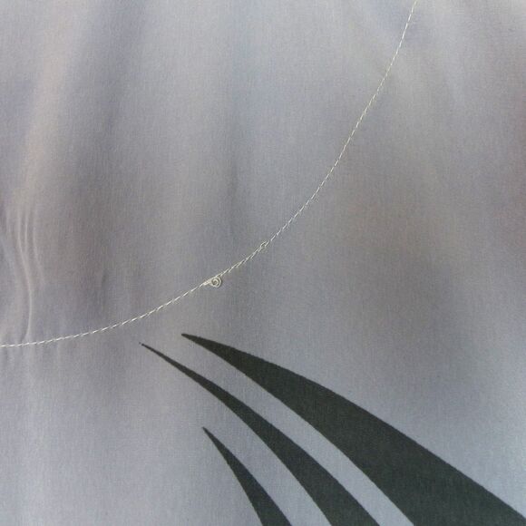 VTG Dragonfly Shirt Men M Gray Black Tribal Flame Button Loop Collar Grunge Bike - Picture 11 of 13